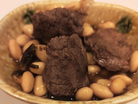 鹿肉と大豆の昆布煮